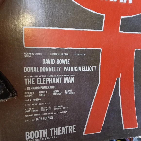 David Bowie 'The Elephant Man' Limited Engagement Play Poster/Sign Rare!!